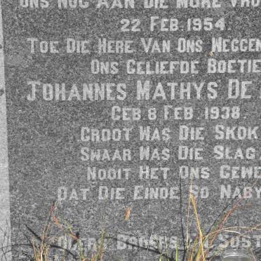 BRUYN Johannes Mathys, de 1938-1954