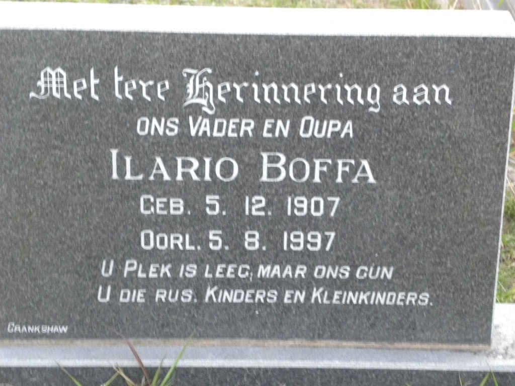BOFFA Ilario 1907-1997