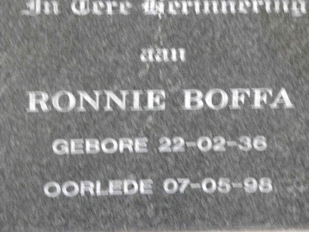 BOFFA Ronnie 1936-1998