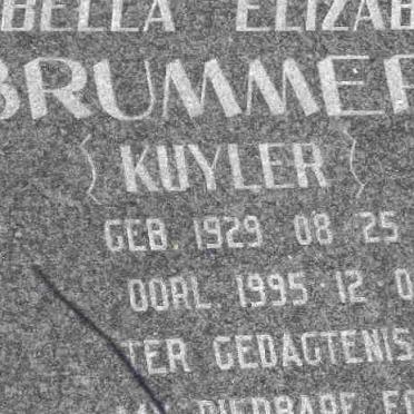 BRUMMER Isabella Elizabeth nee KUYLER 1929-1995