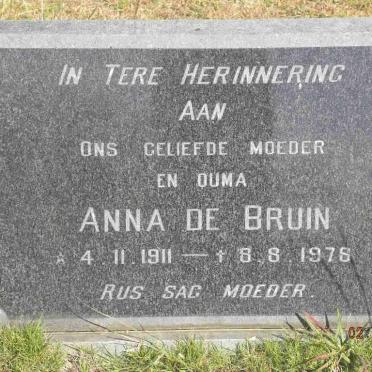 BRUIN Anna, de 1911 - 1978