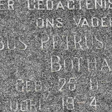 BOTHA Jacobus Petrus Johannes 1881-1958