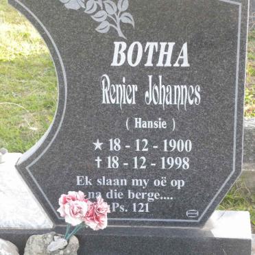BOTHA Renier Johannes 1900-1998