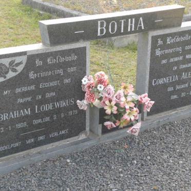 BOTHA Abraham Lodewikus 1909-1979 &amp; Cornelia Aletta KRUGER 1917-2001