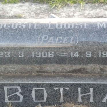 BOTHA Auguste Louise Marie nee PAGEL 1906-1977
