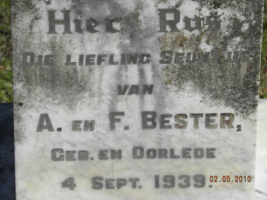 BESTER Seuntjie 1939-1939