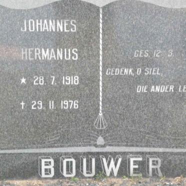 BOUWER Johannes Hermanus 1918-1976