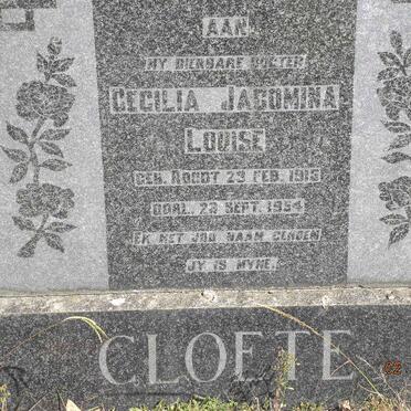 CLOETE Cecilia Jacomina Louise nee ROODT 1915-1954