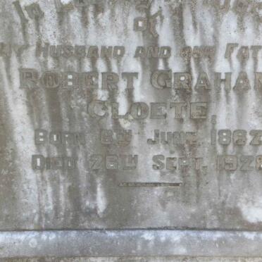 CLOETE Robert Graham 1862-1928