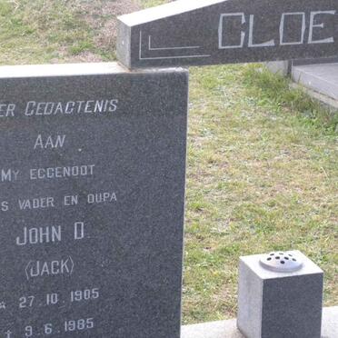 CLOETE Johan D. 1905-1985