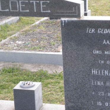CLOETE Johan D. 1905-1985 &amp; Helena C.C. HATTINGH 1915-2004