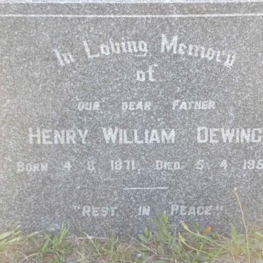 DEWING Henry William 1871-1955