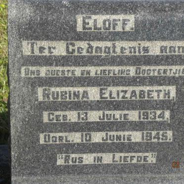 ELOFF Rubina Elizabeth 1934-1945