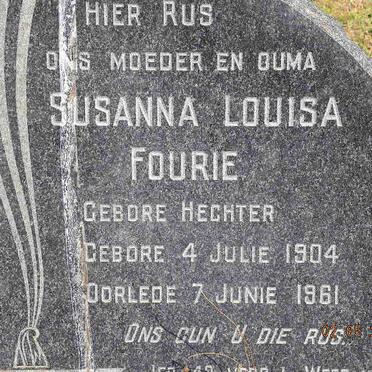 FOURIE Susanna Louisa nee HECHTER 1904-1961