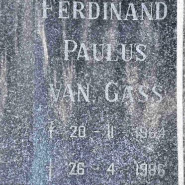 GASS Ferdinand Paulus, van 1964-1986