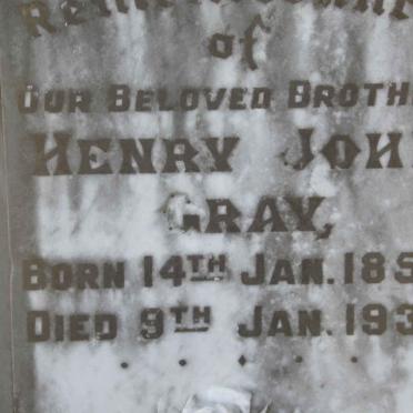 GRAY Henry John 1856-1932
