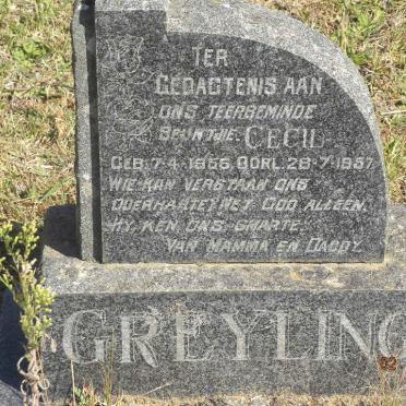 GREYLING Cecil 1956-1957