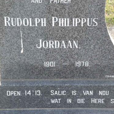 JORDAAN Rudolph Philippus 1901-1978