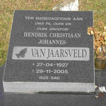 JAARSVELD Hendrik Christiaan Johannes, van 1927-2005