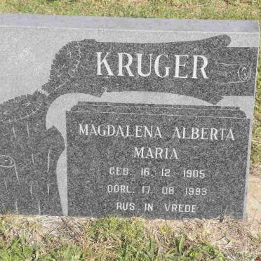 KRUGER Magdalena Alberta Maria 1905-1999