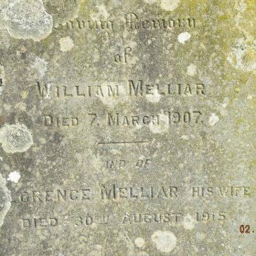 MELLIAR William -1907 &amp; Florence -1917
