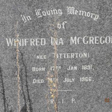 McGREGOR Winnifred Ina nee TITTERTON 1891-1966