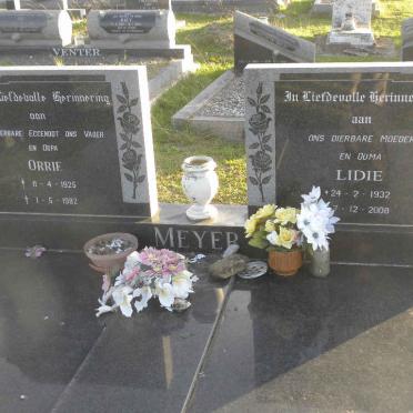MEYER Orrie 1925 -1982 &amp; Lidie 1932 -2008
