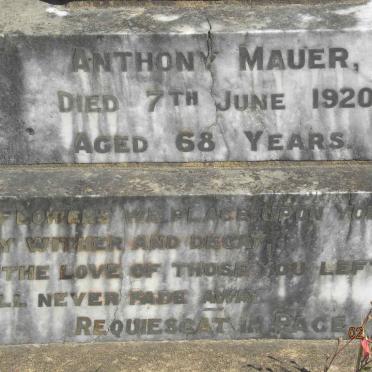 MAUER Anthony -1920 