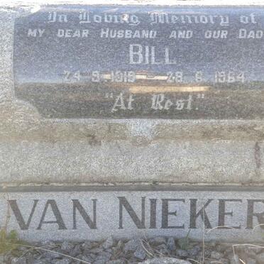 NIEKERK Bill, van 1919-1964