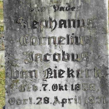 NIEKERK Stephanus Cornelius Jacobus, van 1858-1931