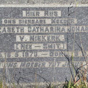 NIEKERK Elizabeth Catharina Johanna, v. nee SMIT 1873-19?3