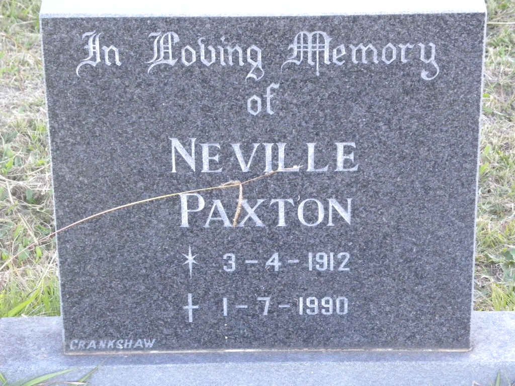 PAXTON Neville 1912-1990