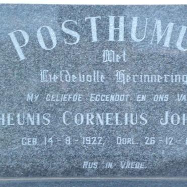 POSTHUMUS Theunis Cornelius Johannes 1922-1972