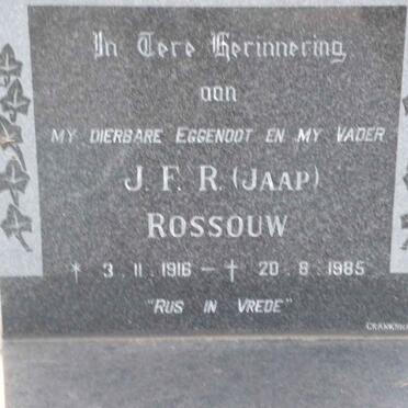 ROSSOUW J.F.R. 1916-1985