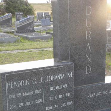 RANDT Hendrik C.J., du 1908-1966 &amp; Johanna M. WILLEMSE 1910-1985
