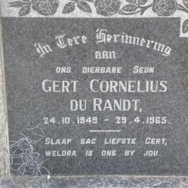 RANDT Gert Cornelius, du 1949-1965