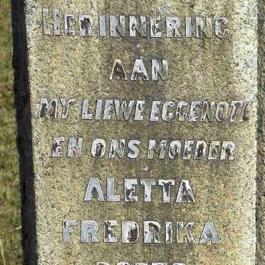 ROETS Aletta Fredrika nee BASSON 191?-1923