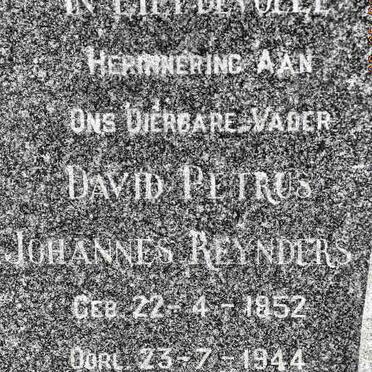 REYNDERS David Petrus Johannes 1852-1942