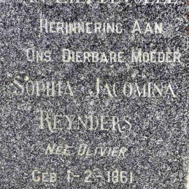 REYNDERS David Petrus Johannes 1852-1942 &amp; Sophia Jacomina OLIVIER 1861-1936