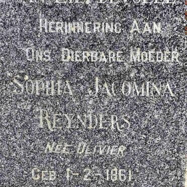 REYNDERS David Petrus Johannes 1852-1942 &amp; Sophia Jacomina OLIVIER 1861-1936