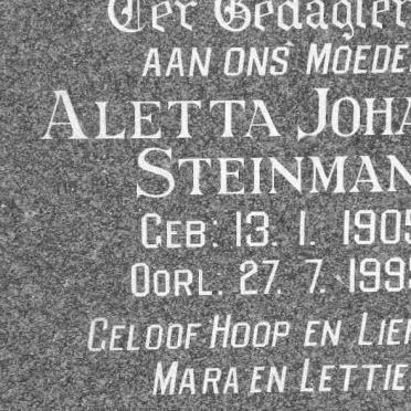 STEINMANN Aletta Johanna 1905-1995