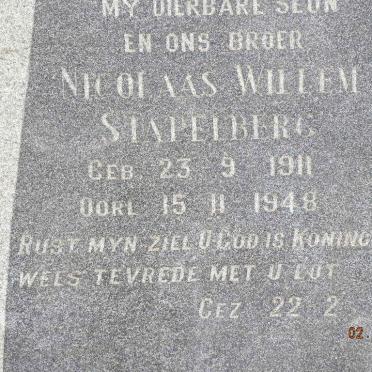 STAPELBERG Nicolaas Willem 1911-1948