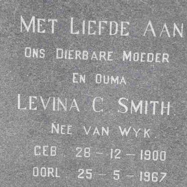 SMITH Levina C. nee VAN WYK 1900-1967