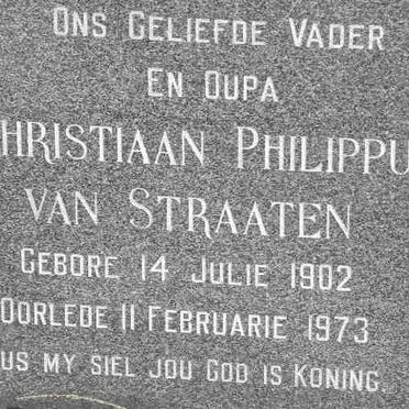 STRAATEN Christiaan Philippus, van 1902-1973