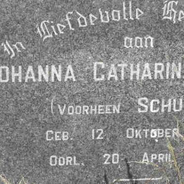 SNYMAN Johanna Catharina formerly SCHUTTE 1908-1983