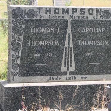 THOMPSON Thomas L. 1850-1921 &amp; Caroline 1860-1951