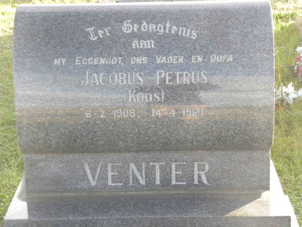 VENTER Jacobus Petrus 1908-1967