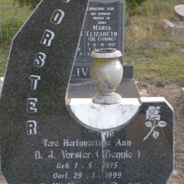 VORSTER B.J. 1915-1999 &amp; M.C.W. 1918-2000
