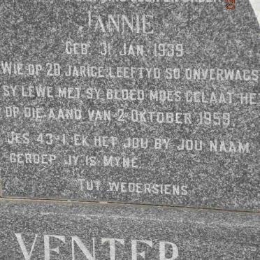 VENTER Jannie 1939-1959