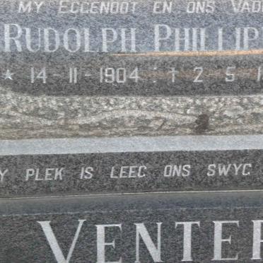 VENTER Rudolph Phillipus 1904-1980